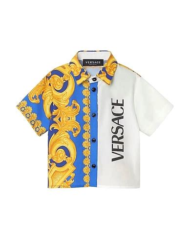 camicia a maniche corte con logo versace|Camicie Eleganti .